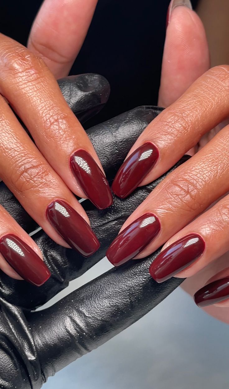 Fall nails, dark red nails, burgundy nails, DND Fudgiscle, DND nails, cherry mocha nails, dark burgundy nails Nails Dark Burgundy, Fall Nails Dark Red, Red Nails Burgundy, Dark Burgundy Nails, Fall Nails Dark, Cherry Mocha Nails, Dnd Nails, Nails Dark Red, Nails Dnd