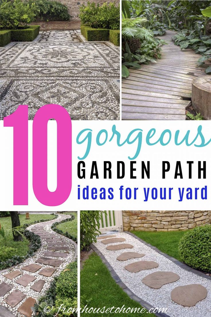 Garden Path Ideas: 10 Ways To Create A Beautiful Walkway | Garden Paths and Walkways Coastal Backyard, Garden Path Ideas, Stepping Stone Walkways, Gravel Walkway, Whimsical Diy, Stone Garden Paths, Flagstone Walkway, Flagstone Path, Mulch Landscaping