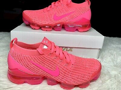 Nike Air Vapormax Flyknit 3 Triple Digital Hyper Pink Bright Infrared Women Sz 7 Pink High-top Mesh Sneakers, Pink Mesh Lace-up Sneakers, Pink High-top Mesh Running Shoes, Pink Sports Sneakers, Pink Nike Air Max For Streetwear, Nike Pink Running Shoes For Light Sports, Pink Sneakers With Air Cushioning For Jogging, Nike Casual Running Shoes With Air Cushioning, Pink High-top Running Shoes For Light Sports