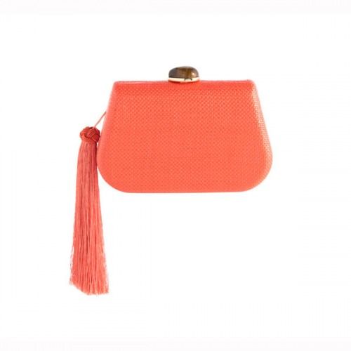 Coral Aria Minaudiere Clutch Bag Coral Pink Clutch, Formal Clutch With Detachable Handle, Chic Rectangular Case Shoulder Bag For Evening, Evening Clutch With Detachable Strap, Chic Evening Shoulder Bag Rectangular Case, Chic Evening Shoulder Bag With Rectangular Case, Chic Evening Shoulder Bag With Rectangular Shape, Elegant Evening Pouch With Detachable Handle, Formal Clutch With Removable Pouch