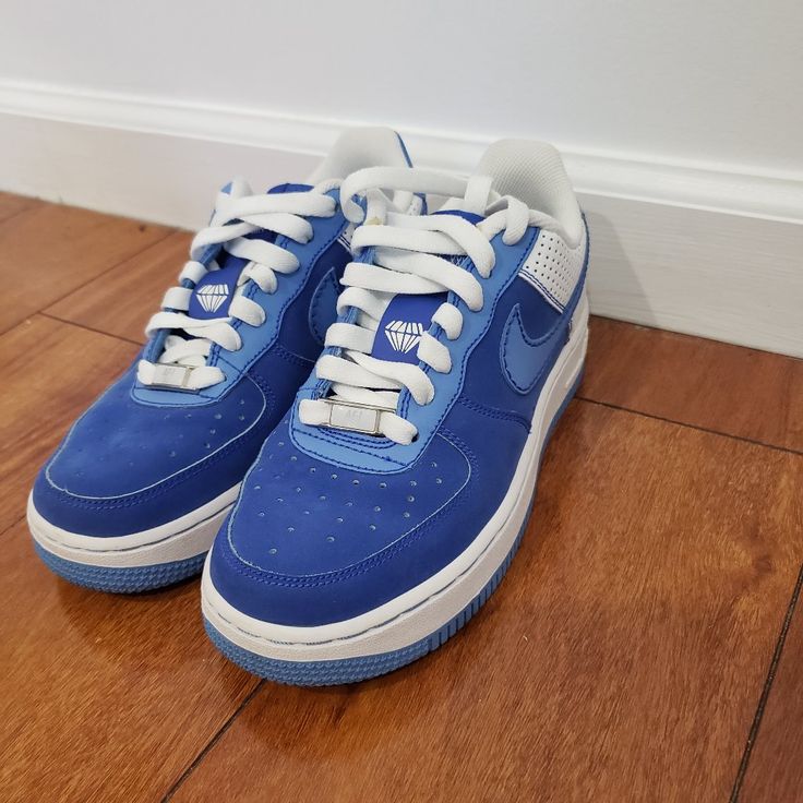 *Brand New Without Box *Purchase Will Come With The Clear Container (Shoes Was Always Kepted In It To Keep It New And Fresh) *Worn Only Once To Try It Out. Kept In New Condition *Super Rare/Sold Out *Size: 4y *Color: Blue & White (Blue Suede) Sporty Blue Basketball Shoes With Perforated Toe Box, Blue Lace-up Basketball Shoes With Perforated Toe Box, Blue Leather Nike Air Force 1 Casual Shoes, Blue Leather Nike Air Force 1 For Streetwear, Blue Basketball Shoes With Perforated Toe Box, Casual Blue Leather Nike Air Force 1, Casual Blue Nike Air Force 1 With Boost Midsole, Blue Low-top Custom Sneakers With Perforated Toe Box, Blue Casual Basketball Shoes With Perforated Toe Box