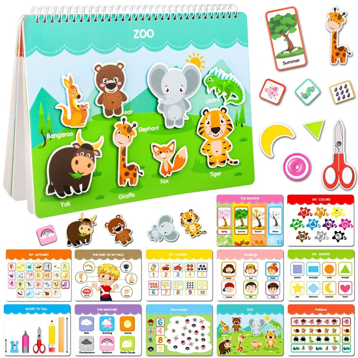 an assortment of stickers and magnets for children to use on their school supplies