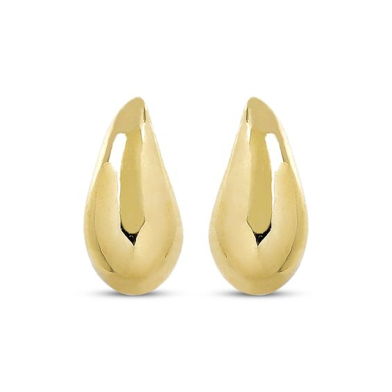 These sculpted teardrop earrings are a bold fashion addition. 14K yellow gold Hollow construction Friction backs Crafted with electroform technology for lightweight and durable wear Made in Italy Modern Pear-shaped Earrings, Modern Durable Teardrop Earrings For Formal Events, Modern Tarnish Resistant Teardrop Earrings For Formal Occasions, Modern Gold Teardrop Earrings In 14k Gold, Modern Gold Teardrop Earrings With Polished Finish, Modern Yellow Gold Teardrop Earrings, Contemporary Teardrop Yellow Gold Earrings, Contemporary Yellow Gold Teardrop Earrings, Modern Pear Shaped Drop For Formal Occasions