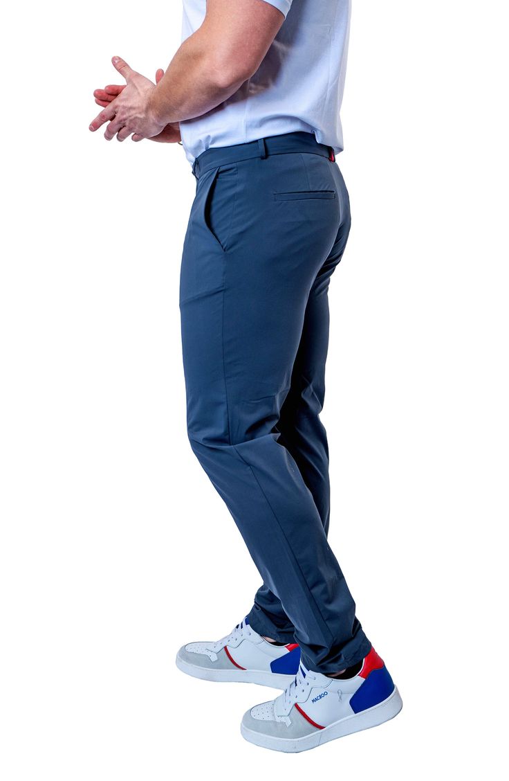 A stretchy and slim fit destines these timeless pants for all-day comfort and endless style no matter what you pair them with. Zip fly with button closure Front slant pockets; back welt pockets 85% polyamide, 15% elastane Hand wash, dry flat Made in Turkey Stretch Straight Dress Pants With Welt Pockets, Business Casual Slim Fit Elastane Bottoms, Slim Fit Bottoms With Pockets, Casual Ankle-length Business Bottoms, Slim Fit Elastane Dress Pants With Straight Leg, Slim Fit Straight Leg Elastane Dress Pants, Stretch Tapered Leg Bottoms For Business Casual, Stretch Bottoms With Tapered Leg For Business Casual, Elastane Trousers With Welt Pockets