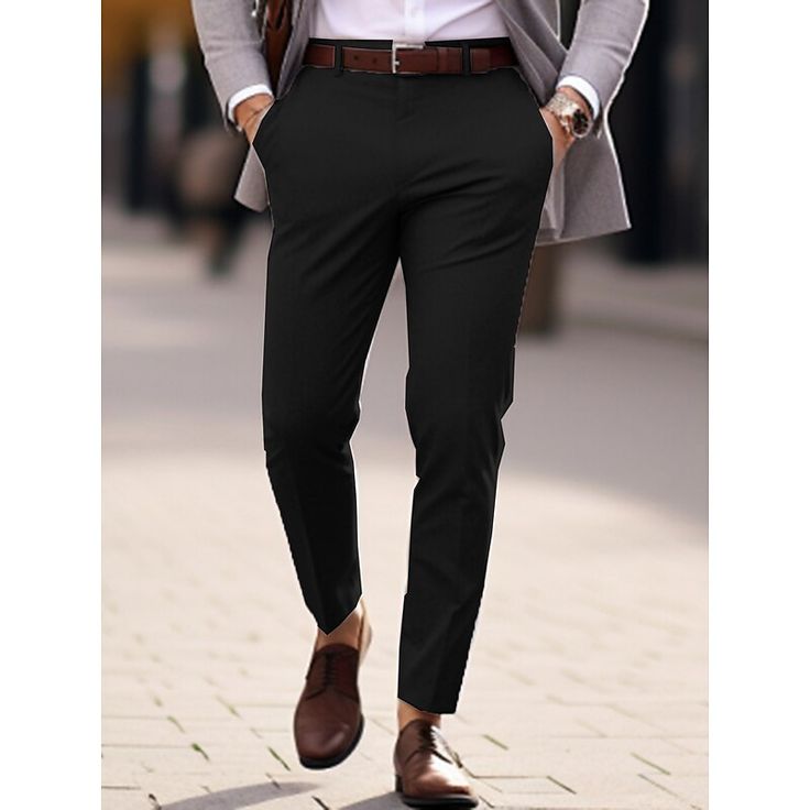 Season:Spring  Summer; Fabric:Polyester; Gender:Men's; Style:Fashion,Casual; Occasion:Outdoor,Going out,Daily; Fit Type:Regular Fit; Function:Comfort,Soft,Breathable; Waistline:Mid Waist; Pattern:Plain; Design:Pocket; Pants Type:Suit Pants,Trousers,Dress Pants; Front page:FF; Listing Date:08/02/2023; Hips:; Length:; Waist: Going Out Fashion, Black Pantsuit, Men's Dress Pants, Pants Pocket, Mens Dress Pants, Suit Pants, Casual Black, Plain Design, Black Dress Pants