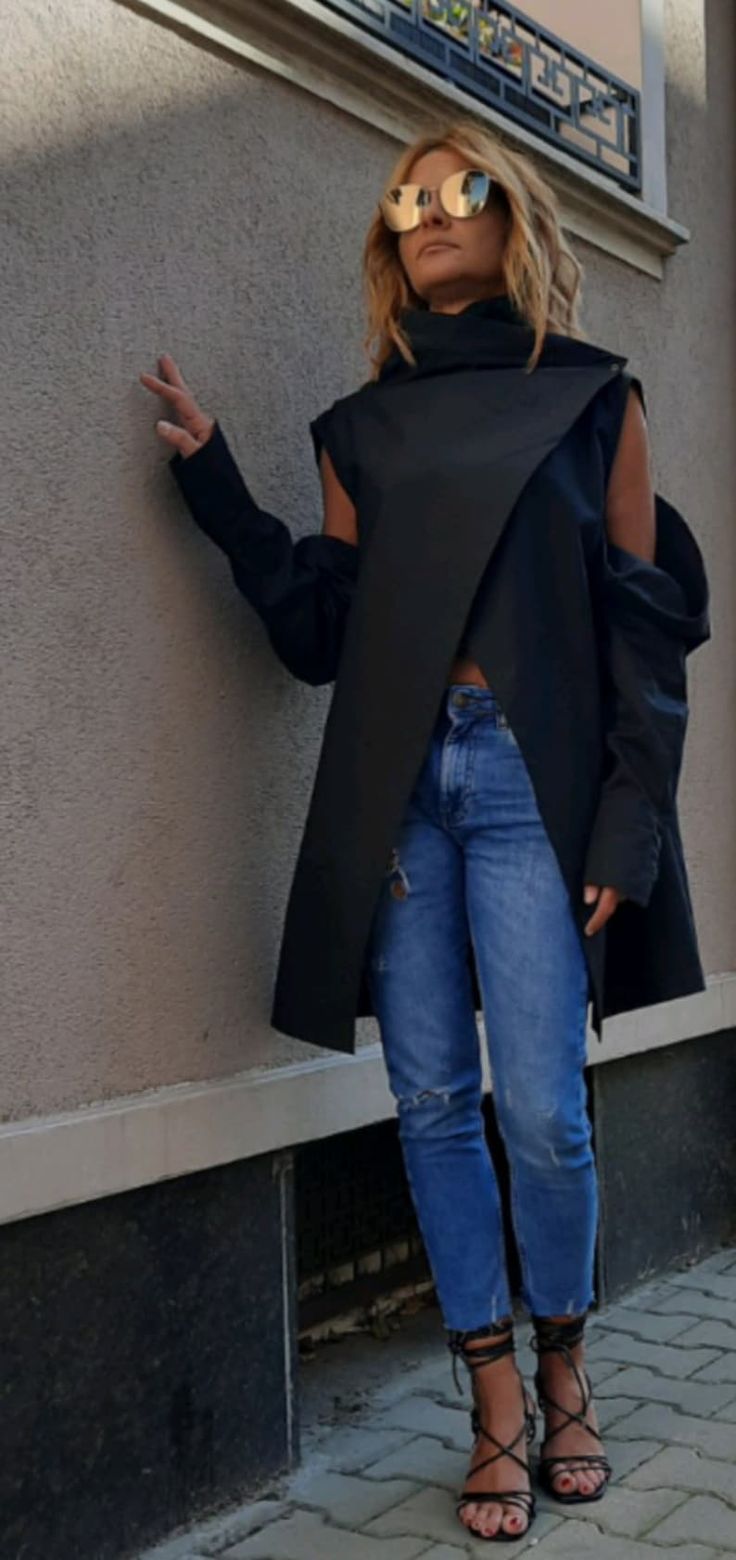 Hi Low Shirt Outfit, Party Tops With Draped Long Sleeves, Casual One-shoulder Fall Blouse, Casual One Shoulder Fall Blouse, Oversized Party Blouse For Fall, Oversized Fall Party Blouse, Oversized Blouse For Spring Party, Spring Party Blouse With Draped Sleeves, Chic Oversized Asymmetrical Blouse