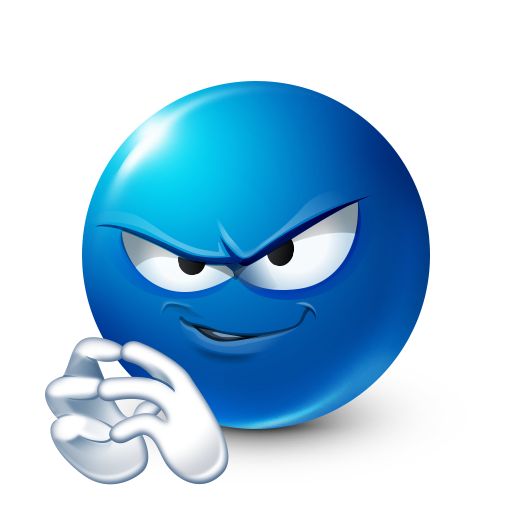 a blue ball with eyes and hands in front of it, pointing to the side