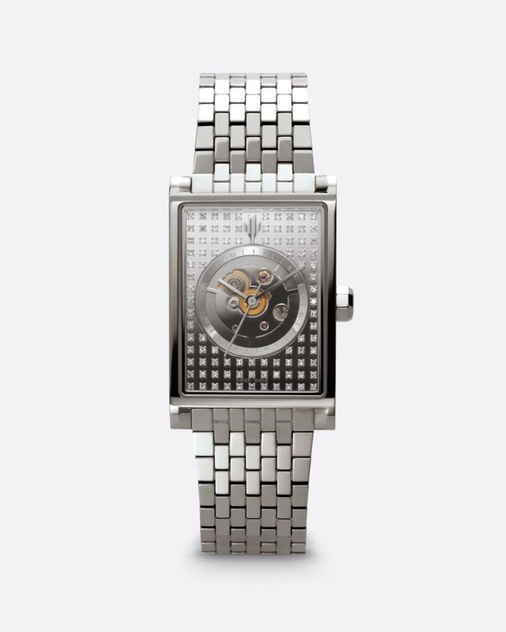 Black Diamond Rectangular Watch - VIEREN Luxury Watches Black Diamond Watch, Rectangular Watch, Swiss Automatic Watches, All Black Fashion, Diamond Watches For Men, Gold Waves, Neutral Design, Luxury Timepieces, Gold Mirror