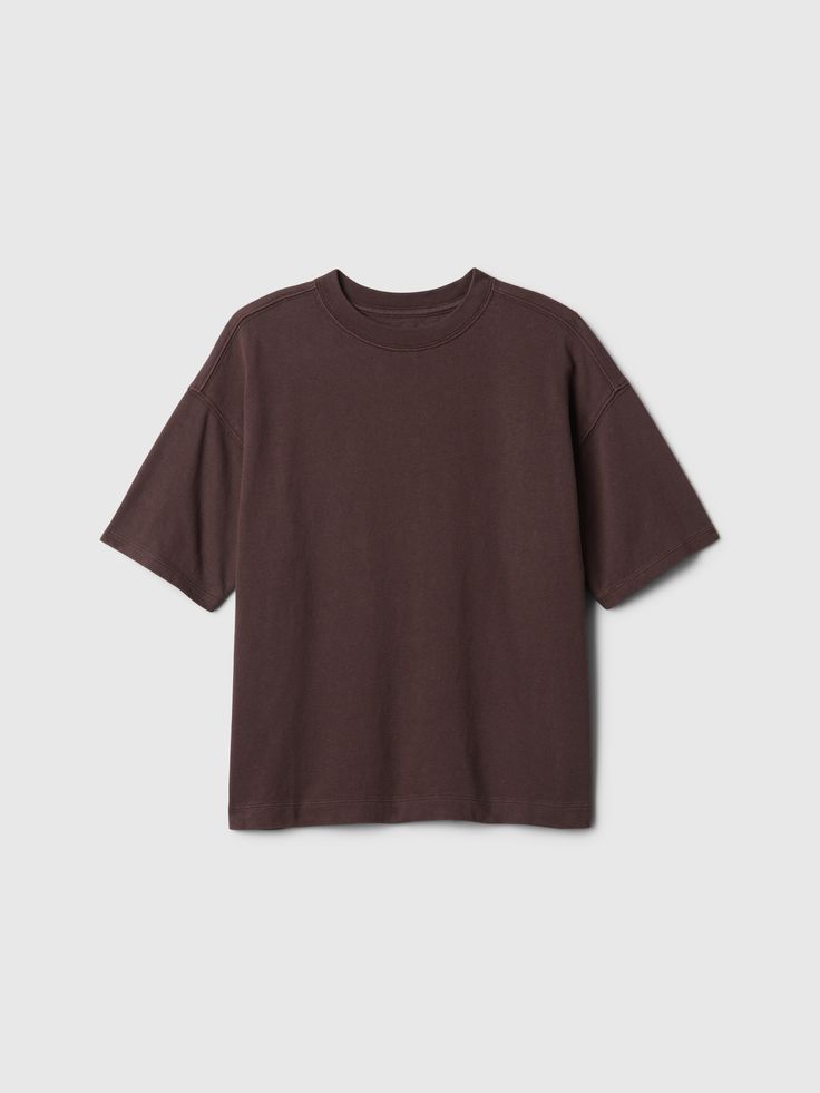 Soft, heavyweight cotton T-shirt.  Crewneck.  Short sleeves.  Relaxed, easy fit.  Hits at the hip. Gap Kids, Cotton T Shirt, Cotton Tshirt, Gap, Short Sleeves, Crew Neck, T Shirt