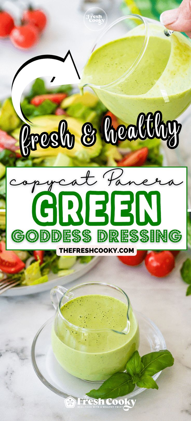 fresh and healthy green goddess dressing