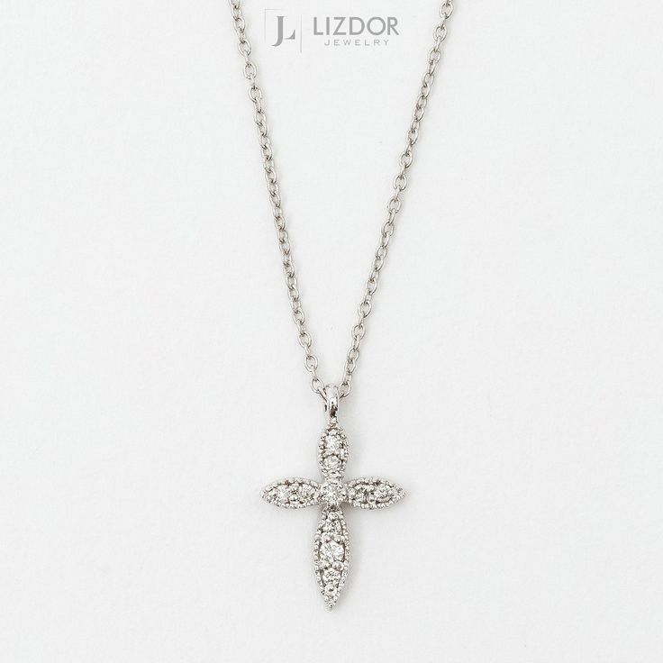 Mini Diamond Cross Necklace Real 14k Solid Gold Dainty Tiny Cross Pendant With White Diamond Gemstone Elegant Stylish Necklace Mother's Day ▶ 𝙋𝙍𝙊𝘿𝙐𝘾𝙏 𝙁𝙀𝘼𝙏𝙐𝙍𝙀𝙎 * 14k Solid Gold Necklace * Total Carat: 0.08 ct * Diamond Quality: G Colour VS Clarity * Total Numbers Of: 10 * Necklace Width: 7.89 mm ( 0.31 inches) * Necklace Length: 1.07 cm ( 0.42 inches) ❤️ A quality design that will amaze you with its shine that you can choose for your daily or special occasions. Complete the eleganc Formal Clavicle Chain Jewelry With Cross Pendant, Elegant Sterling Silver Cross Necklace, Dainty Cross Jewelry In Cubic Zirconia, Dainty Cross-shaped Cubic Zirconia Jewelry, Dainty Cubic Zirconia Cross Jewelry, Dainty 14k White Gold Jewelry With Diamond Accents, Anniversary Cross Pendant Necklace With Cubic Zirconia, Fine Jewelry Cross Shaped With Diamond Accents, Fine Jewelry Cross With Diamond Accents