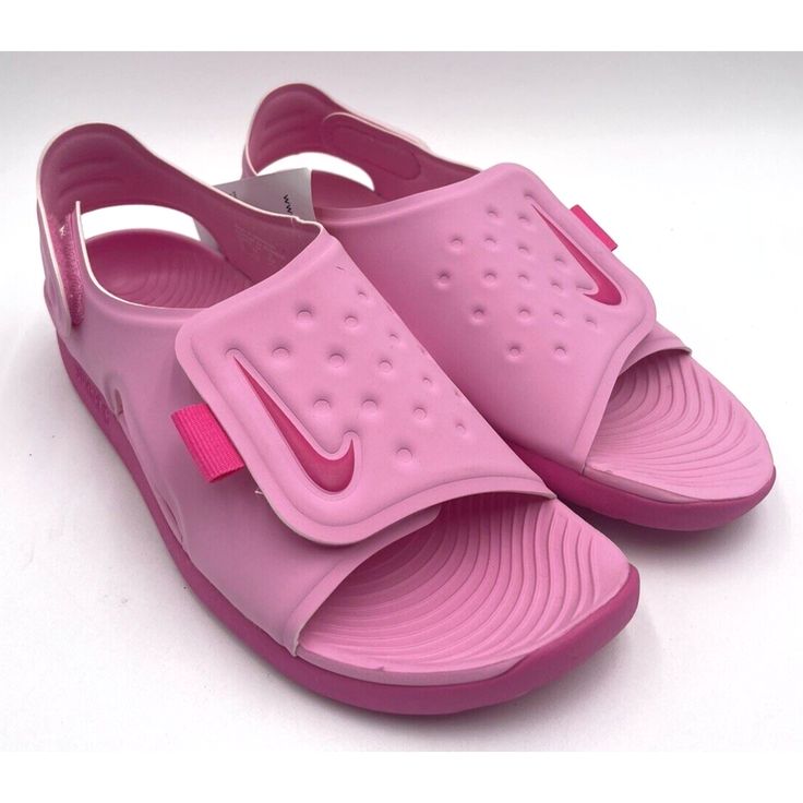 New Nike Sunray Adjust 5 Unisex Kids' (Gs/Ps) Beach Sandals Light Pink Us Size 6 Condition: This Item Is Brand New And Unworn With The Original Box. We Look Forward To Serving You With The Best Customer Service. If You Have Any Further Questions, Please Feel Free To Contact Us And We Will Try And Get Back To You Within 24 Hours. Thank You! Lucky Soles Spring Beach Sport Sandals Made Of Eva, Sporty Slip-resistant Sandals For Water Sports, Slip-resistant Sandals For Spring Vacation, Pink Eva Sandals For Beach Season, Nike Slip-resistant Slide Sandals, Non-slip Synthetic Sport Sandals For Water Sports, Fun Non-slip Slide Sandals, Sporty Slip-on Sandals For Beach, Non-slip Closed Toe Eva Slides