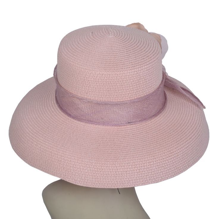 NEW Retro Design Pink Kentucky Derby Ascot Hat Wedding - Etsy Feminine Pink Hat For Royal Ascot, Pink Wide Brim Straw Hat For Kentucky Derby, Wide Brim Pink Straw Hat For Kentucky Derby, Elegant Pink Boater Hat For Garden Party, Pink Straw Hat For Spring Wedding, Pink Wide Brim Mini Hat For Formal Events, Elegant Pink Adjustable Hat, Pink Wide Brim Mini Hat For Formal Occasions, Elegant Pink Wide Brim Mini Hats