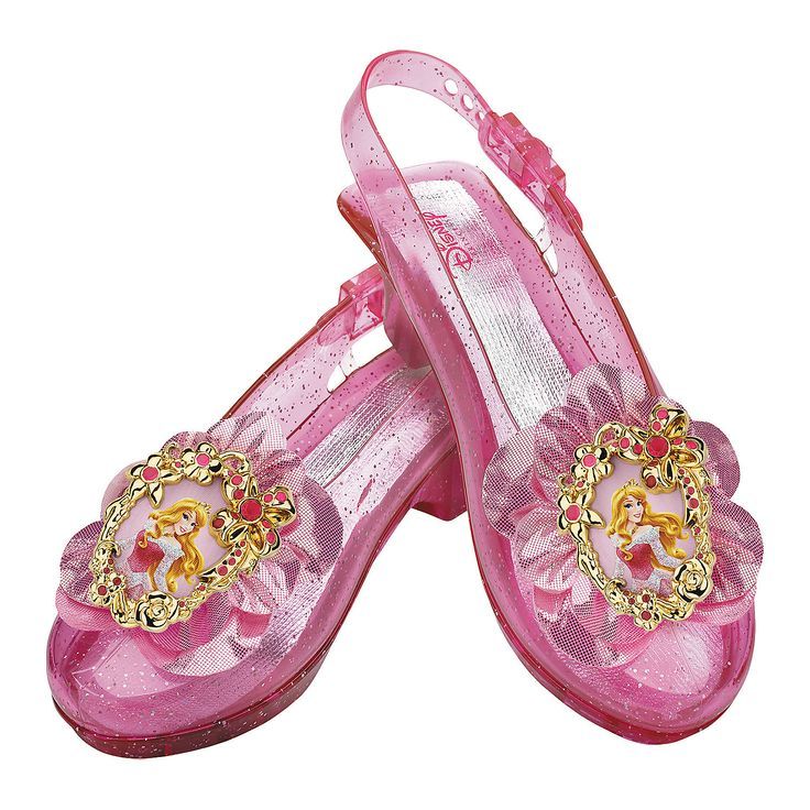 Girl's+Aurora+Sparkle+Shoes+-+OrientalTrading.com Disney Princess Shoes, Disney Aurora, Sleeping Beauty Costume, Sparkly Wedding Shoes, Dress Up Shoes, Disney Princess Aurora, Sparkle Shoes, Disney Sleeping Beauty, Princess Aurora