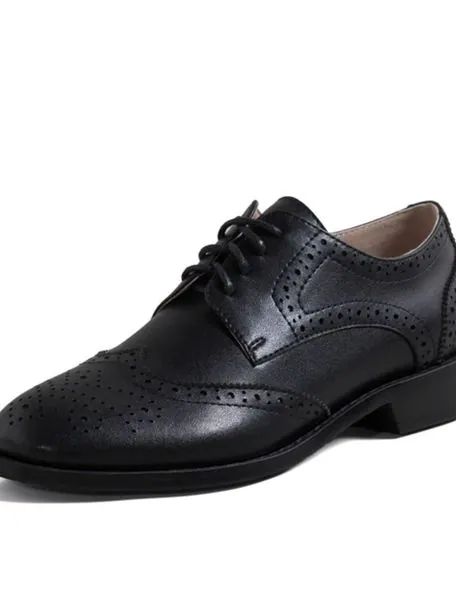 OrcaJump – Pointed Toe Loafers Low-Cut Fashion Shoes – OrcaJump Store Slip-on Lace-up Shoes With Brogue Detailing For Workwear, Oxford Material Closed Toe Office Loafers, Oxfords With Perforated Toe Box And Round Toe, Slip-on Oxfords With Round Toe For Office, Oxford Loafers With Rubber Sole And Round Toe, Oxford Loafers With Textured Sole And Round Toe, Slip-on Loafers For Office Wear, Flat Dress Shoes With Rubber Sole For Spring, Spring Loafers With Brogue Detailing