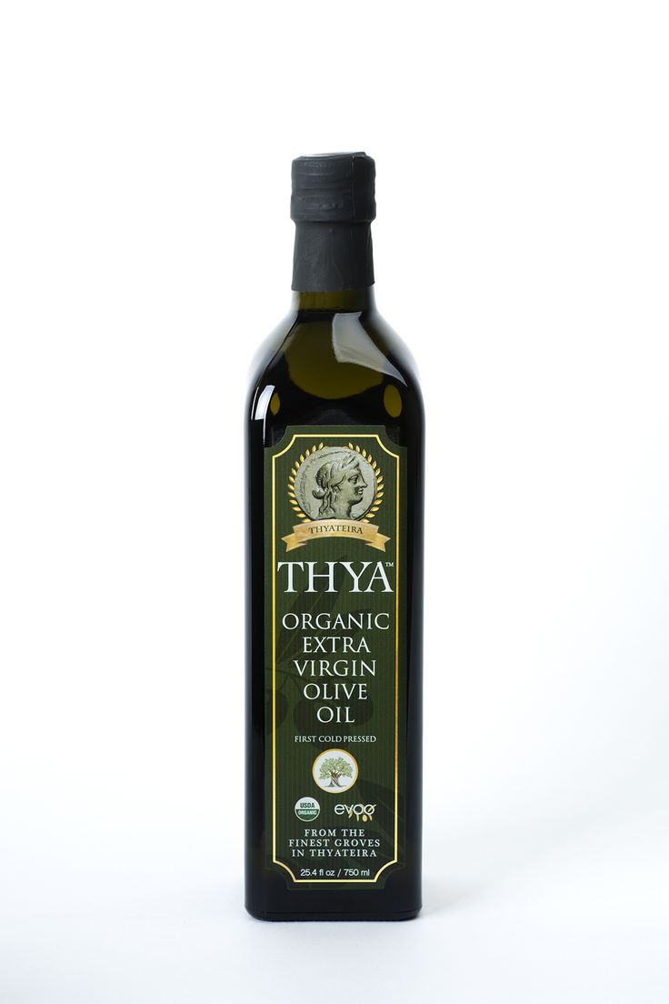 a bottle of organic extra virgin olive oil