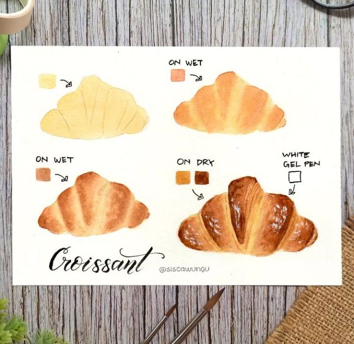 an image of croissants on a piece of paper