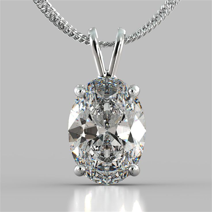 Decorate her decollate with this divine oval cut solitaire pendant.    Exquisitely made according to your selection of precious metal, this magnificent solitaire pendant comes with a 16 Diamond Cut Cable Chain included and can be customized to your exact specifications to accommodate a simulated diamond of up to 4 carats in size. A longer 18 chain is also available for your selection.    The base price includes a 1.0CT Solitaire and the 16" Matching Chain in 14K Solid Gold.    Please select your Luxury Elegant Solitaire Necklace With Lab Grown Diamond, Luxury Modern Oval Pendant Jewelry, Luxury Formal Rings With Oval Pendant, Luxury Jewelry With Detachable Oval Pendant, Oval Sterling Silver Diamond Necklace, Dazzling Oval Necklace With Prong Setting, Luxury Oval Brilliant Cut Solitaire Necklace, Luxury Oval Solitaire Necklace With Brilliant Cut, Diamond Solitaire Necklace With Oval Pendant