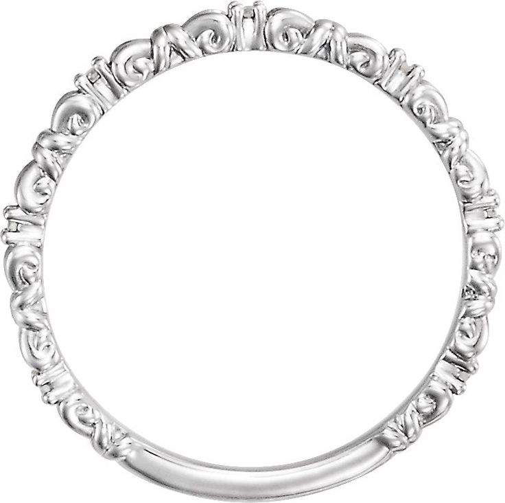 Ring Classic Ring With Decorative Band, White Gold Stackable Diamond Ring, White Gold Ring With Decorative Band, Classic Diamond White Ring With Decorative Band, Classic Diamond White Rings With Decorative Band, Anniversary Rings With Decorative Round Band, Classic Rings With Decorative Band In Diamond White, Diamond Rings With Decorative Round Band, White Gold Diamond Ring With Decorative Band For Promise