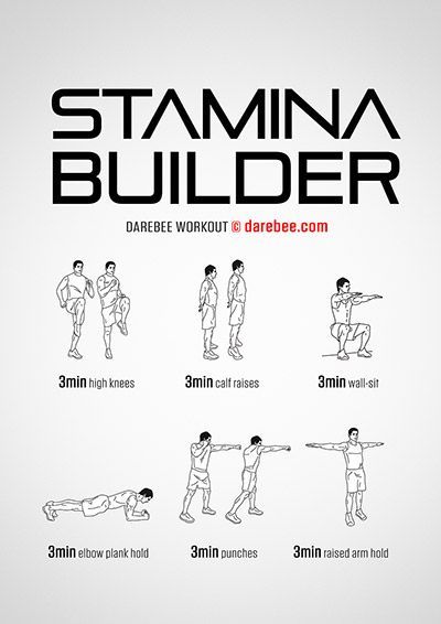 a poster with instructions on how to do the stamma builder workout for beginners