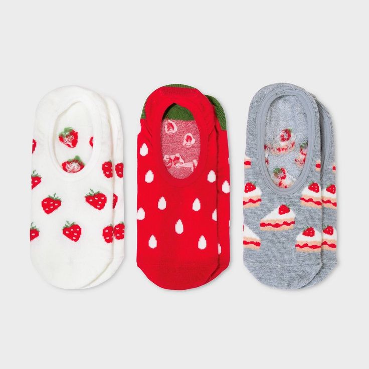 Strawberry Slippers, Strawberry Stuff, Strawberry Soda, Heel Grips, Target Brands, Art Diary, Strawberry Print, Liner Socks, Different Outfits