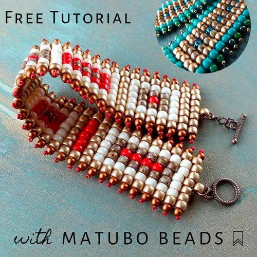 the beaded bracelet is made with multi colored seed beads and has a metal clasp