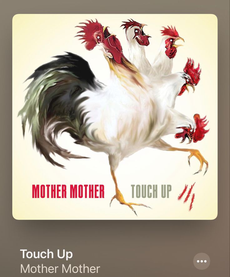 an image of roosters with the words mother mother tough up on it's back