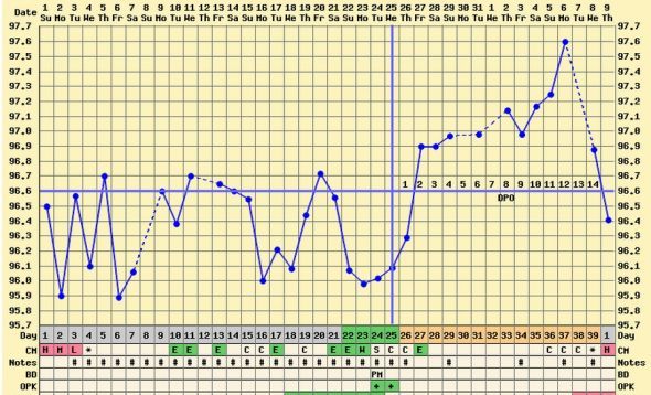 Charting BBT to help understand your thyroid: example of a bbt chart exhibiting signs of hypothyroid. see how the follicular temps are below 97, and luteal phase temps never even make it to 98. Bbt Chart, Why Am I So Tired, Cursed Doodles, Tired Af, Luteal Phase, Sweet Smoothies, Two Two, Thyroid Issues, Menstrual Health