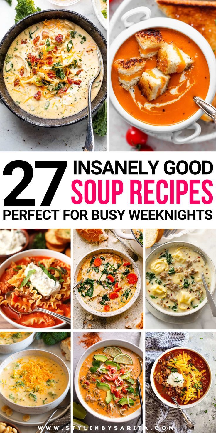 soup recipes Best Soups For A Party, Soup For People Who Dont Like Soup, Healthy Chicken Soups And Stews, Soup Ideas For Dinner Healthy, Few Ingredient Soup Recipes, Easy One Pot Soup Recipes, Lazy Soup Recipes, Soups With Vegetables, Few Ingredient Soup