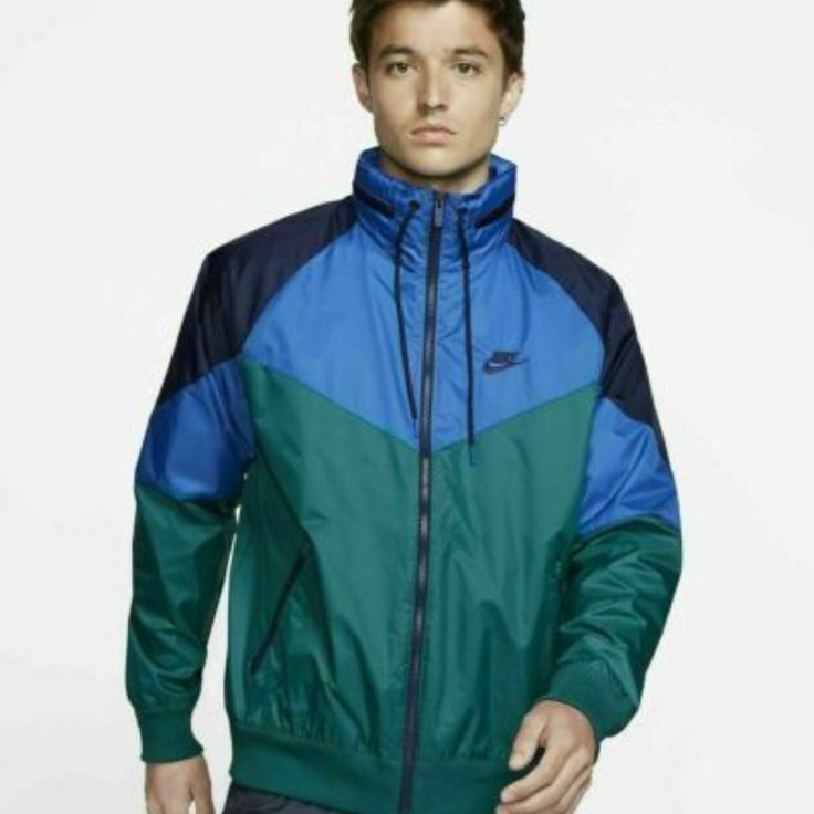 Nike Sportswear Vintage Style Windrunner Jacket Blue Green New Size L Ar2209-381 Brand New Never Worn Or Used Rare Hard To Find Nwt Guaranteed To Be 100% Authentic Fast Shipping 800+ Sales 4.9 Rating Check Out Our Closet For More Nike Air Max - 1 - 90 - 95 - 270 - 720 - 97 - Air Force 1 - Sb - Jordan - Vapormax - Adidas - Dunk - Yeezy - Supreme - Presto - Kobe -Huaraches Air Max Force One Essentials Flyknit 2.0 3.0 Zoom Epic 97 93 Retro 07 Premium Hi Low 1 Plus Free Roshe Plus Tn Off White Green Sportswear Track Jacket For Fall, Blue Functional Track Jacket For Winter, Blue Functional Winter Track Jacket, Green Track Jacket For Fall Sportswear, Green Track Jacket For Fall, Green Fall Track Jacket Sportswear Style, Casual Blue Windbreaker For Winter, Nike Windproof Nylon Track Jacket, Nike Green Activewear For Outdoor