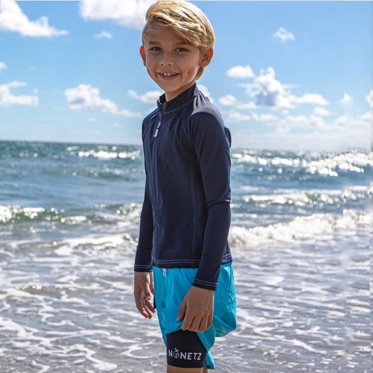 Functional Drawstring Anti Chafe Water Resistant Liner 1 Velcro Close Side Pocket Upf 50+ Made From Recycled Plastic These Fully Lined Boys Swim Trunks Feature Highly Water Resistant, Anti-Chafe Fabrics For Maximum Comfort And No Mesh/Netting For Unrestricted Movement. Nonetz Makes Adaptive Clothing With Special Attention To Reducing The Number Of Stitches Against The Skin, Which Enhances Accessibility For The Texture Sensitive. These Shorts Are Made From Recycled Plastic For A Responsible Choic Swimwear For Teenage Boys, Inner Thigh Rash, Rip Curl Swimwear, Sleeveless Ribbed Top, Rash Guard Swimwear, Smaller Hips, Adaptive Clothing, Sensory Friendly, Anti Chafing