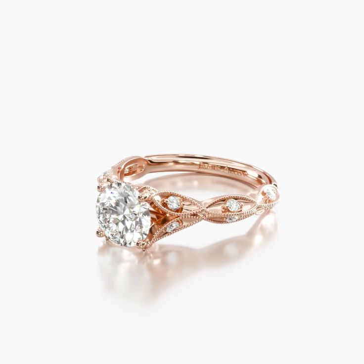 a rose gold engagement ring with an oval diamond