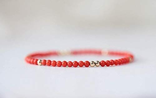 PRICES MAY VARY. World Wide Gems Jewelry Authentic Italian Coral | Mediterranean Sea Red Coral 3mm | Genuine red coral 3mm | Beaded red coral bracelet | Natural Coral Gemstones, while rare to find, are beautiful to wear! Shop gemstone jewellery online only at WORLD WIDE GEMS! Our gemstone jewellery is handcrafted, made of pure, highest quality and clarity of gemstones. Whether you wear your gemstone jewellery with a saree or with a dress, it won’t fail to add elegance to your outfit and look, Bu Red Coral Bracelet, Dainty Red Beaded Bracelets For Everyday, Everyday Red Jewelry With Colorful Beads, Red Coral Bracelets As A Gift, Red Coral Bracelets For Gift, Red Dainty Jewelry With Round Beads, Dainty Red Round Bead Jewelry, Red Dainty Round Beaded Jewelry, Dainty Red Round Beaded Jewelry