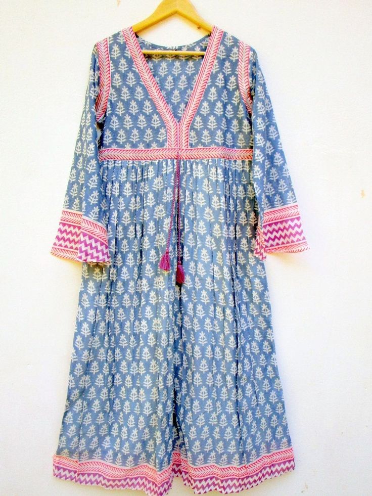 "ITEM DESCRIPTION cotton steel blue and white daisy floral women's boho long dress / bell sleeve maxi dress / casual summer dress Features : Long sleeve, V neck, Long dress Material : Cotton Voile Fabric: 100% cotton soft light weight ethnic print fabrics Sleeve Length = 22 inch For more sizes & their measurement, please refer our below chart to understand the sizes variations available with us For your size requirement, please mention your size in seller note at the time of buying. SIZE MEA Maxi Dress Casual Summer, Maxi Dress Casual Boho, Boho Long Dress, V Neck Long Dress, Dress Bell Sleeve, Dresses Casual Boho, Maxi Dress Casual, Girls Maxi Dresses, Cotton Voile Fabric