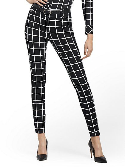 Women's Pants | Dress Pants for Women | NY&C Trendy Cropped Leg Bottoms For Workwear, Trendy Cropped Leg Workwear Bottoms, Trendy Cropped Bottoms For Workwear, Casual Elastane Leggings For Business Casual, Fall Workwear Leggings, Ankle-length, Fall Workwear Ankle-length Leggings, Chic Elastane Leggings For Business Casual, High-waist Leggings For Business Casual, High Waist Leggings For Business Casual