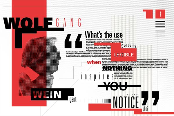 Wolfgang Weingart on Behance New Wave Design, Wolfgang Weingart, Paula Scher, Magazine Spread, Page Layout Design, Magazine Ideas, Buch Design, Magazine Layouts, Magazine Layout Design