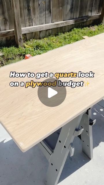 a wooden table with the words how to get a gunz look on a plywood budget