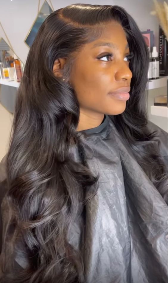 Frontal Hairstyles, Dope Hairstyles, Hair Laid, Body Wave Hair, Front Lace Wigs Human Hair, Side Part, Baddie Hairstyles, Hair Waves, Frontal Wigs