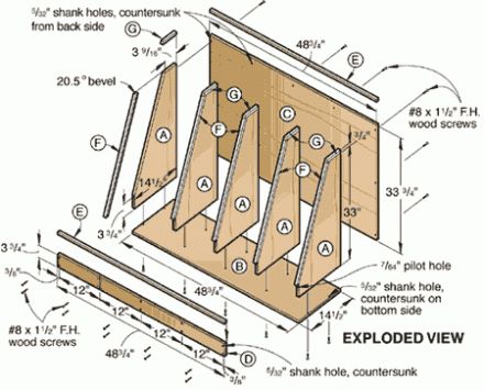 the diagram shows how to build a wood frame for an outdoor kitchen cabinet with built - in shelves