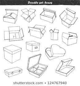 a bunch of boxes that have been drawn