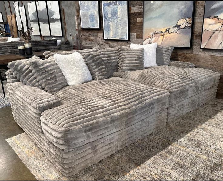 MONDO 120" DOUBLE CHAISE SOFA by Huck & Peck SOFA Huck and Peck U Couch, Boho Living Room Decor Ideas, Double Chaise Sofa, Rowe Furniture, Boho Living Room Decor, Double Chaise, Boho Living, Comfortable Sofa, Boho Living Room