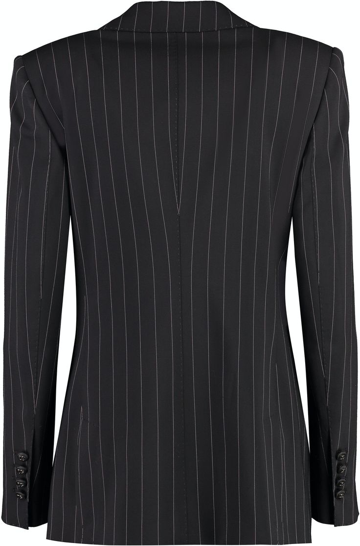 Elevate your style with our exquisite Wool Pinstripe Blazer. This sophisticated piece features a lapel collar, two front flap pockets, and a chest pocket for a touch of classic charm. With padded shoulders and a double back slit hem, this blazer offers a tailored fit that exudes confidence and elegance. The 2% elastane and 98% virgin wool blend ensures both comfort and durability, making it a timeless addition to your wardrobe. The leopard print lining adds a playful twist to this timeless piece Pinstripe Blazer, The Leopard, Stretch Satin, Casual Backpack, Lapel Collar, Woman Colour, Flap Pocket, Watch Design, Timeless Pieces