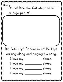 This writing extension activity allows your students to get creative by creating their own shoes for Pete and writing a page to add to their book! This would be great to use in making a class book after reading Pete the Cat I Love My White Shoes. Pete The Cat Shoes, Cat Steps, Cat Shoes, Pete The Cat, Book Companion, Printable Books, Cause And Effect, My Shoes, Activities To Do