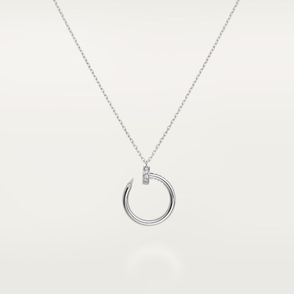 Cartier - Juste un Clou necklace - Necklace White gold/Gold - Juste un Clou necklace, 18K white gold (750/1000), set with 14 brilliant-cut diamonds totaling 0.12 carats. Width: 2.2 mm. Inner diameter: 14.2 mm. Adjustable chain length: 42-46 cm. Please note that the carat weight, number of stones and product dimensions will vary based on the size of the creation you order. For detailed information please contact us. Necklace White Gold, Necklace White, Necklace Necklace, Gold Gold, Brilliant Cut Diamond, Chain Lengths, Chain Length, Cartier, Diamonds