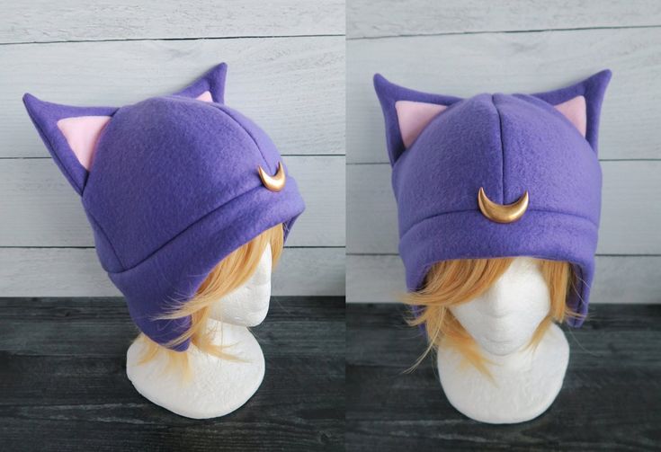 Luna P Sailor Moon Fleece Hat Adjustable Costume Hats And Headpieces, Themed Cosplay Hat, One Size Fits Most, Themed Cosplay Hat, Themed Hats For Cosplay, One Size Fits Most, Novelty Cosplay Costume Hat, Themed Adjustable Costume Hats For Cosplay, Novelty Hat For Cosplay Costume Accessories, Novelty Costume Hat For Cosplay, Adjustable Novelty Mini Hat For Cosplay