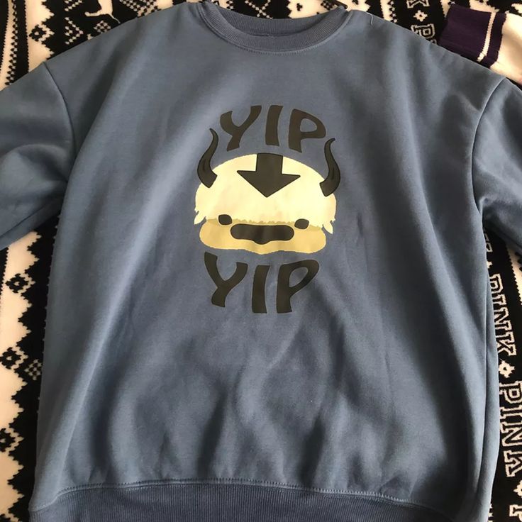 Avatar The Last Airbender Apa Yip Yip O Neck Pullover Hoody OUT0922 Blue Casual Hoodie For Cosplay, Casual Blue Hoodie For Cosplay, Casual Character Print Sweatshirt For Cosplay, Mini Dress Summer Casual, Retro Jumper, Yip Yip, Streetwear Tops, A Line Shorts, Short Sleeve Mini Dress