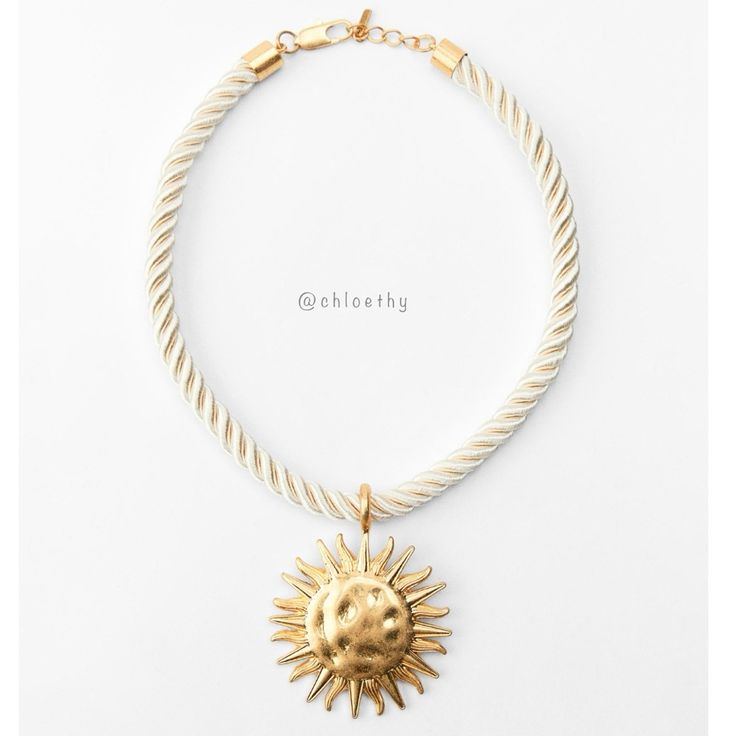 New With Tag Brand Zara Seller: @Chloethy Zara S/S 2024 Collection Braided Cord Necklace With Sun-Shaped Metal Charm. Lobster Clasp Closure. Color Golden | 4548/202 Outer Shell 85% Zinc 13% Polyester 1% Steel 1% Brass Which Has At Least: Outer Shell 85% Rcs Certified Recycled Zinc 13% Rcs-Certified Recycled Polyester Zara Necklace, Zara Jewelry, Zara Gold, Metal Charm, Cord Necklace, 2024 Collection, Womens Jewelry Necklace, Lobster Clasp, S S