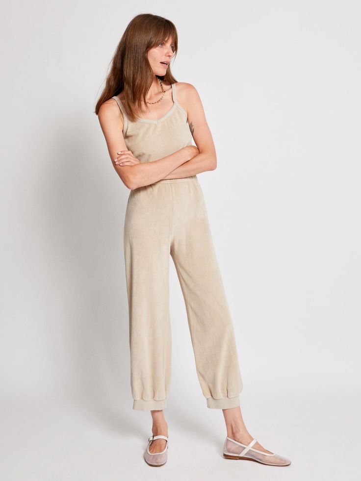 Simple and chic, the Giorgi Tank jumpsuit is a summer staple. Refined yet relaxed, the clean lines of this classic convey instant ease. Chic Relaxed Fit Jumpsuits And Rompers For Lounging, Relaxed Sleeveless Loungewear Jumpsuit, Elegant Loungewear Overalls And Jumpsuits, Lounging Jumpsuits And Rompers, Chic Jumpsuits And Rompers For Summer Lounging, Elegant Relaxed Fit Jumpsuit In Solid Color, Solid Relaxed Fit Jumpsuits And Rompers For Daywear, Chic Sleeveless Jumpsuits And Rompers For Lounging, Suzie Kondi