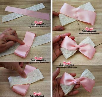 how to make a bow tie with lace