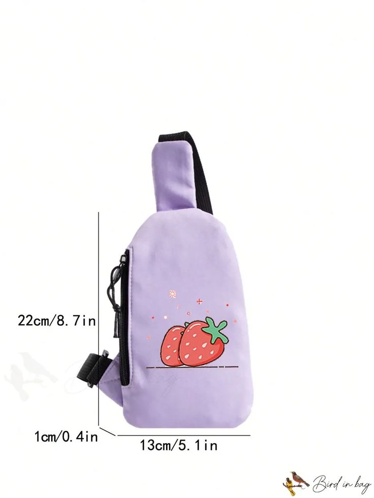 BirdinBag - Cute Strawberry Waist Bag for Women - Fashionable Cartoon Fruit Purse and Handbag Cartoon Strawberry, Waist Bags For Women, Cartoon Fruit, Mauve Purple, Adjustable Bag, Purse For Women, Cute Strawberry, Cute Fruit, Bum Bag